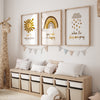 set of 3 boho neutral nursery prints