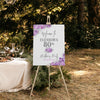 80th birthday silver and purple theme welcome sign