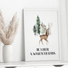 be a deer and wash your hands Christmas bathroom wall art