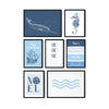 7pc Christmas Prints set with a nautical theme