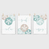 set of 3 bathroom coastal prints