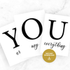 you are my everything bedroom prints