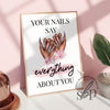 Nail Salon Wall Art, Nail Tech Room Sign, Nail Quotes, Your Nails Say Everything About You, Nail Tech Wall Art, Pink esthetician Art, Signs