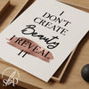 Skincare Salon Quotes, Rose Gold Salon Decor, Esthetician Decor, I don't Create Beauty I Reveal It, Esthetician Wall Art, Dermatology Decor