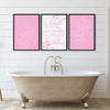 pink bathroom decor