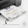 printable greenery 40th anniversary welcome sign