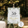 50th anniversary welcome greenery theme