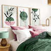 pink and green midcentury art