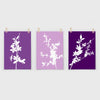 set of 3 living room purple and lilac wall art