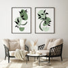 set of 2 sage green wall decor