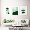 Emerald Green Geometric Abstract Wall Art