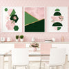 pink and green kitchen decor