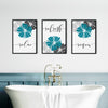 relax refresh and renew teal and grey bathroom decor