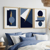 blue and gold bedroom decor