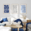 Blue and Grey Botanical Plant Prints