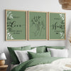 Set of 4 Sage Green Wall Art Bedroom Prints