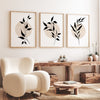 3pc black and beige wall art