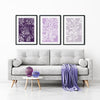 purple and lilac living room prints