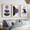 purple and black wall art