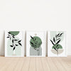 Set of 3 Sage Green Mid Century Wall Prints