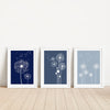 blue dandelion wall decor