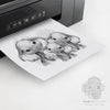 grey nursery elephant prints