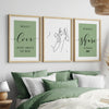 4pc Sage Green Bedroom Printables Set