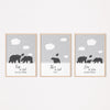 grey bear nursery wall decor