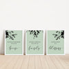 set of 3 living room decor in green