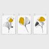 set of 3 mustard wall decor