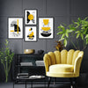 Set of 4 Mustard Yellow Wall Art Printables