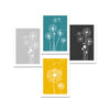 set of 4 dandelion printable art