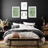 4pc Sage Green Bedroom Printables Set