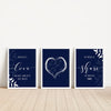 Navy Blue Bedroom Wall Art