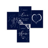 Navy Blue Bedroom Wall Art