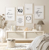 6pc Bedroom Quotes Wall Gallery Set