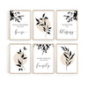 6pc neutral living room wall art