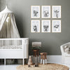 Safari Gray Nursery Printable Art Set of 6