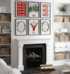 over the fireplace christmas wall decorations