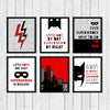 Boys Red Superhero Wall Prints