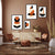 4pc Orange and Black Wall Art