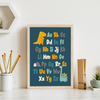 abc printable dinosaur wall art