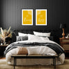 His Queen Her King Yellow Bedroom Wall Art