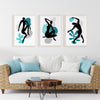 Teal Black and Grey Printable Wall Art