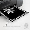 6pc Black and White Buffalo Plaid Christmas Prints