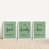 set of 3 green dining room decor