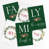 Joy Peace and Love Christmas Printable Art