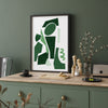 Set of 2 Green Geometric Art