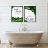 Green Agate Bathroom Wall Art Set