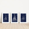 modern blue christmas wall decor